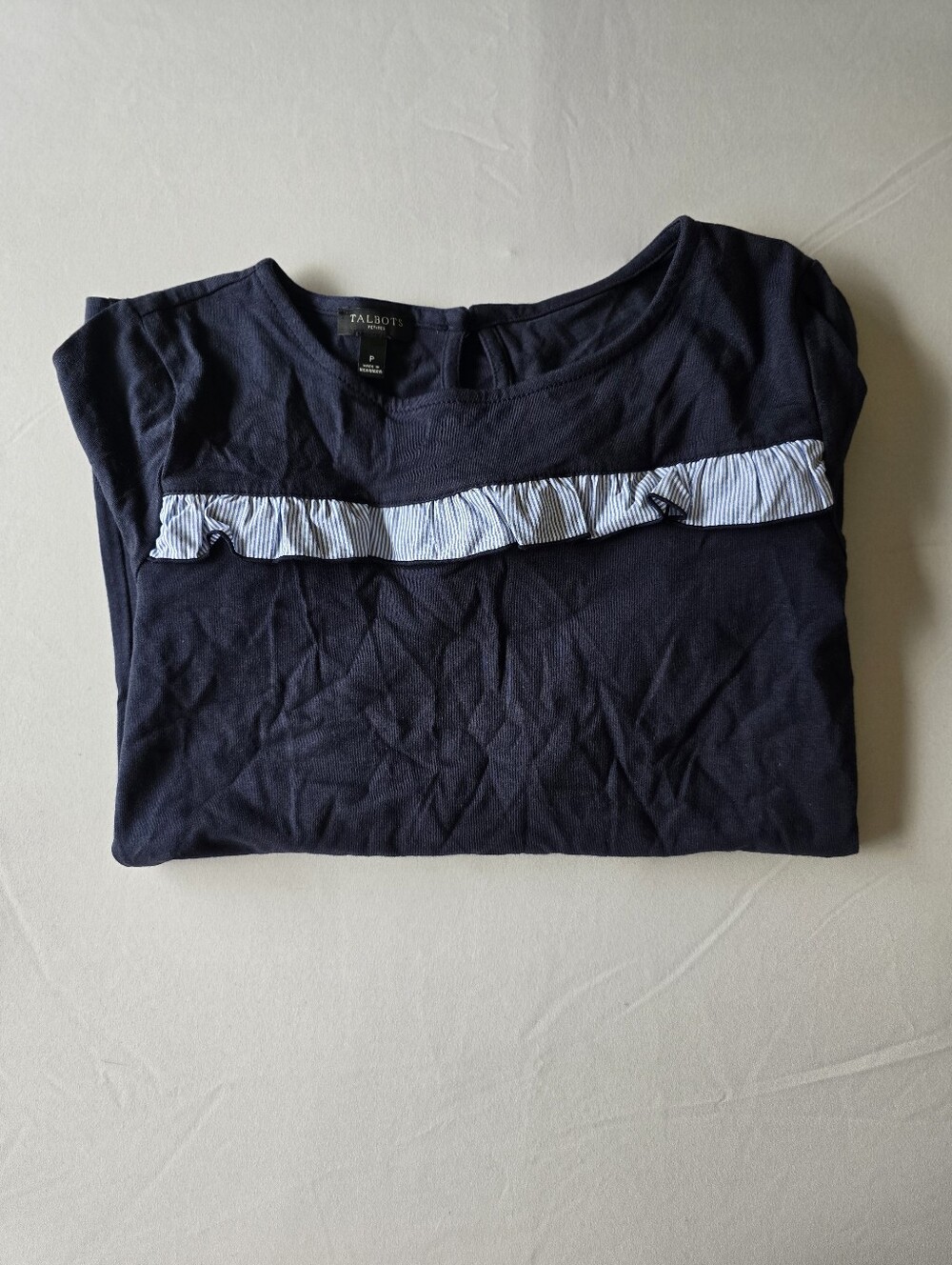 Talbots Petite Ruffle Top Size P (XS)